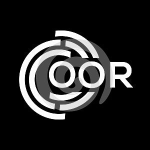 OOR letter logo design on black background. OOR creative initials letter logo concept. OOR letter design