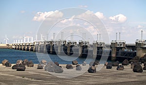 Oosterscheldekering in Zeeland, Netherlands