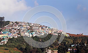 Ooty hill city houses photo