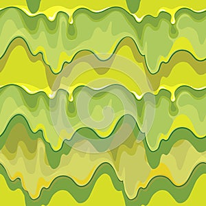 Oozing green slime vector seamless pattern