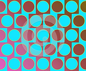 Op Art Big Circles Alternate Pattern Light Blue