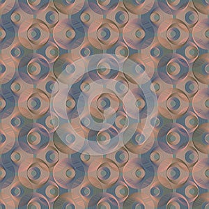 Op art concentric circles seamless pattern. Vector retro style illustration for wrapping, fabric, textile, wallpaper design