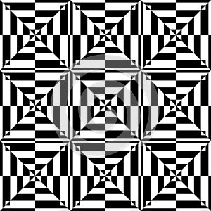 Op art design. Seamless geometric pattern.