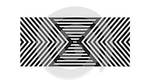 Op Art Geometric Illusion Pattern, vector design Generative AI