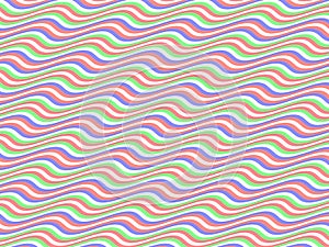 Op Art Homage to BR Multicolor Horizontal Stripes