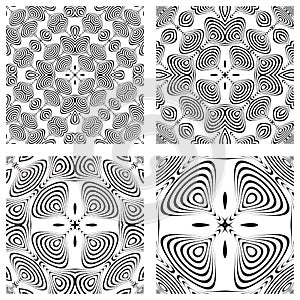 Op art monochromatic patterns 3