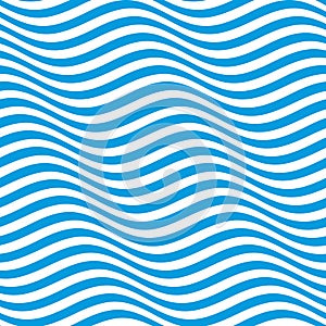 Op art waves. Optical illusion striped seamless pattern.