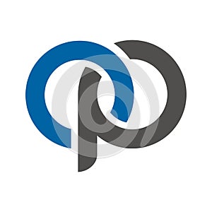 op letter link logo template