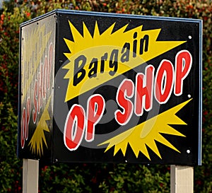 Op Shop Sign