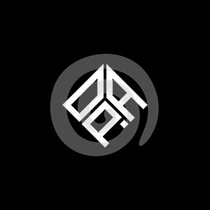OPA letter logo design on black background. OPA creative initials letter logo concept. OPA letter design