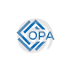 OPA letter logo design on white background. OPA creative circle letter logo concept