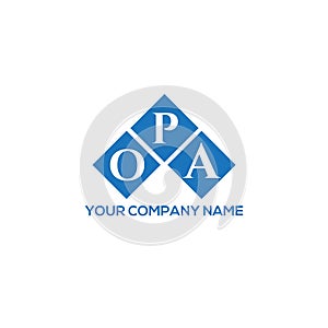 OPA letter logo design on white background. OPA creative initials letter logo concept. OPA letter design
