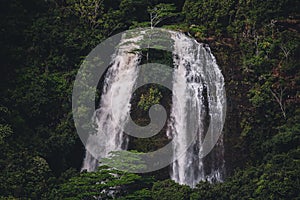 Opaeka`a Falls tropical waterfall on the island of Kauai, Hawaii