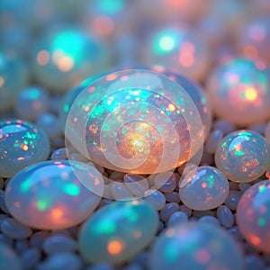 Polished opal gemstone