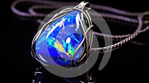 opal iridescent blue