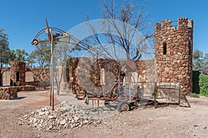 Opal mining equipment at Amigo\'s Castle in Lightning Ridge, Australia