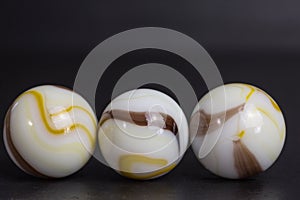 Opaque glass marbles