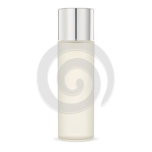 Opaque glass moisturizer cosmetic bottle. Package