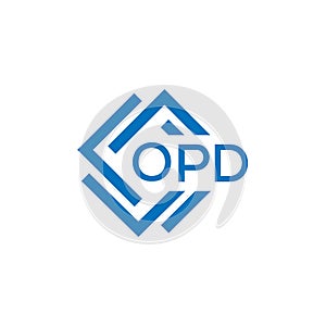 OPD letter logo design on white background. OPD creative circle letter logo concept