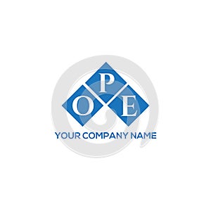 OPE letter logo design on white background. OPE creative initials letter logo concept. OPE letter design