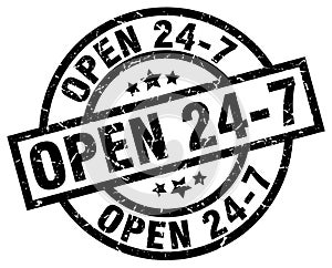 open 24 7 stamp