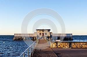 Open air bath house by the city of Borgholm in Sweden