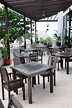 Open-air cafe