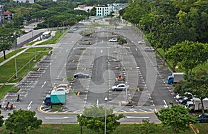 Open air carpark photo