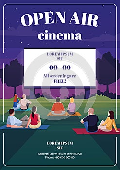 Open air cinema poster template