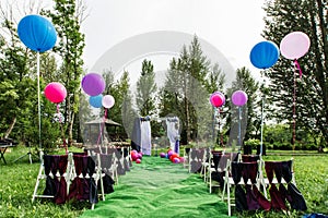 Open air decorated area photo