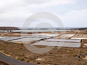 Open air drying salts in the open air along the coast of the island