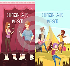 Open Air Festival Banners Set