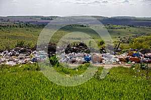 An open-air garbage dump that pollutes the earth