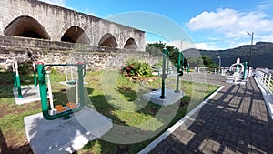 Open air gym next to La Citadelle in Port-Louis Mauritius photo