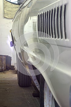 open air intake of an old car