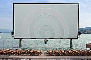 Open-air movie screen