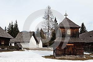 Skanzen liptovské vesnice v Pribylině na Slovensku