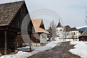 Skanzen liptovské vesnice v Pribylině na Slovensku