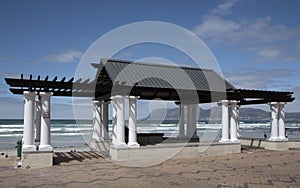 Open air pavilion on the beach South Africa
