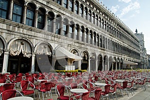 Open air restaurant in Venice, Italy
