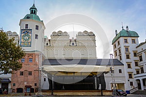 Open air stage in the courtyard of the Ducal Castle in Szczecin, Poland, former seat of the dukes of Pomerania-Stettin, today