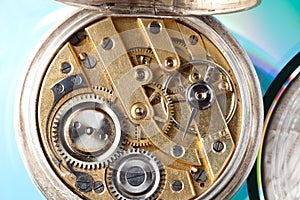 Open antique pocket watch