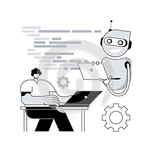 Open automation architecture abstract concept vector illustration.