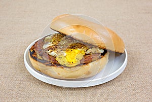 Open Bagel With Sausage Egg Small Plate