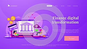 Open banking platform landing page template