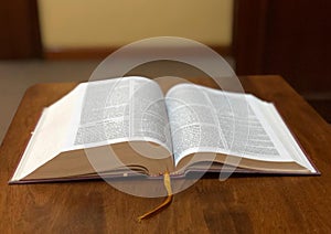 Open Bible as a book reference