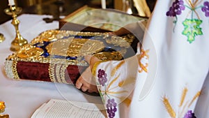 Open Bible on a church bench