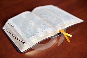 Open Bible on Table