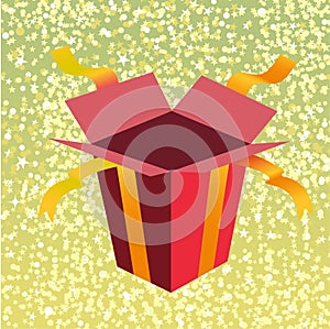 Open birthday giftbox