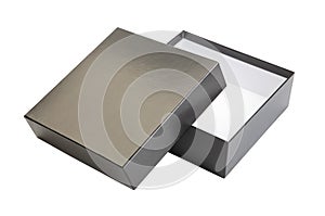open black box isolated on white background
